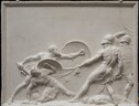 Antonio Canova, Socrate salva Albiciade nella battaglia di Potidea, 1797, gesso, 110x140x6,50 cm Courtesy Accademia Nazionale di San Luca (ANSA)