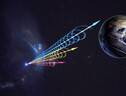 Rappresentazione artistica di lampi radio veloci diretti verso la Terra (fonte: Jingchuan Yu, Planetario di Pechino) (ANSA)