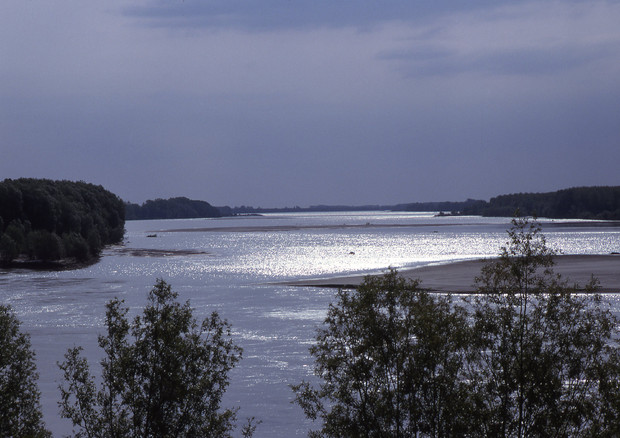 Il grande fiume nel parco del Delta del Po © Ansa