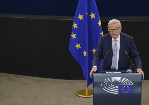 Jean-Claude Juncker in aula a Strasburgo - fonte: PE © Ansa