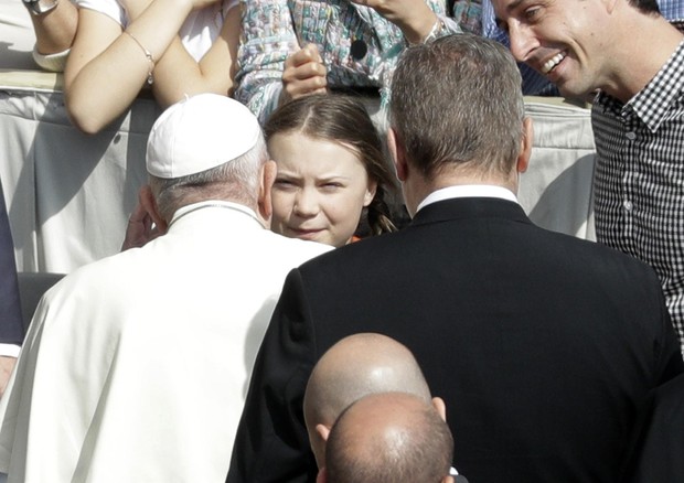 Papa: incontra Greta Thunberg a fine udienza generale © AP