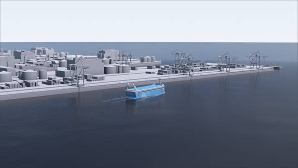 La nave portacontainer elettrica 'Yara Birkeland'  (foto dal sito di Yara International)