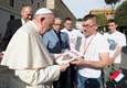 Members of the Polish Caritas meet Pope Francis (ANSA)