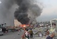 Esplosione Beirut, si lavora per spegnere le fiamme © ANSA