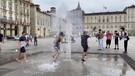 Torino, bagno nelle fontane per festeggiare la fine dell'anno scolastico(ANSA)