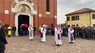 Funerali del poliziotto-eroe, in chiesa il ministro Piantedosi (ANSA)