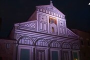 Gioco luci per facciata basilica San Miniato a Monte