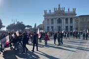 Roma, sit-in a San Giovanni contro green pass e obbligo vaccinale