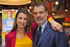 Marco Tardelli in posa insieme a sua figlia Sara (ANSA)