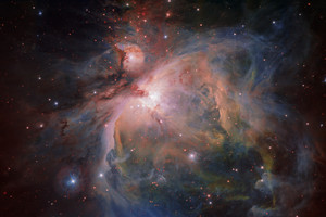 La nebulosa di Orione in un'immagine catturata dal telescopio Vlt dell'Eso. Distante 1.350 anni luce, è una delle culle di stelle più vicine (fonte: ESO/G. Beccari) (ANSA)