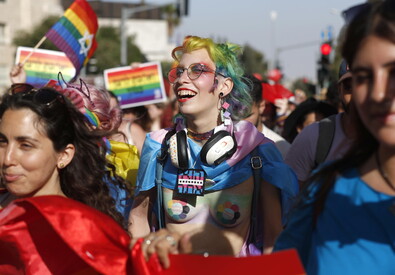 Un momento della 'Pride parade' dell'anno scorso a Gerusalemme (ANSA)
