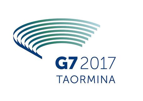 Il logo del G7 a Taormina © ANSA