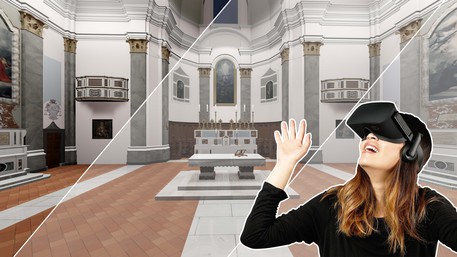 La realtà virtuale per rivivere la distrutta Chiesa di Santa Maria Paganica all'Aquila © Ansa