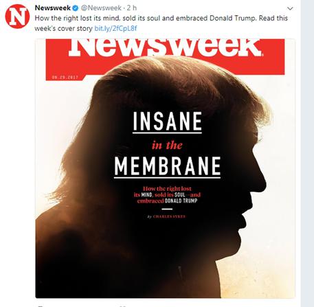 La copertina di Newsweek © ANSA
