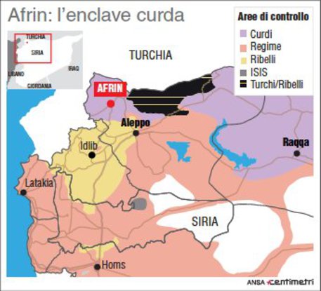 Afrin, l'enclave curda © Ansa