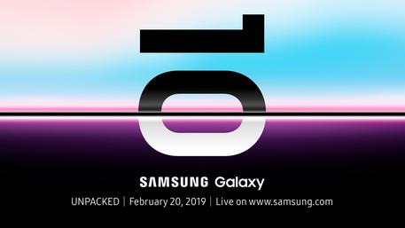 Samsung Galaxy S10 arriva il 20 febbraio © ANSA