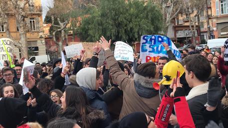 Manifestazione studentesca a Ventimiglia © ANSA