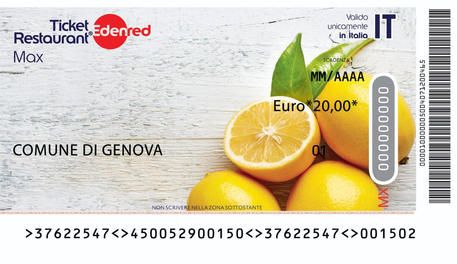 Coronavirus, facsimile buoni spesa per acquisti alimentari del Comune di Genova © ANSA
