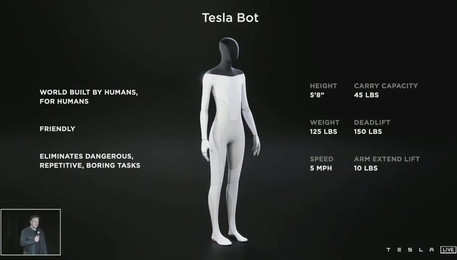Tesla: Elon Musk annuncia l'arrivo del robot umanoide (ANSA)