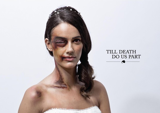 Una foto della campagna Onu contro la violenza sulle donne © ANSA