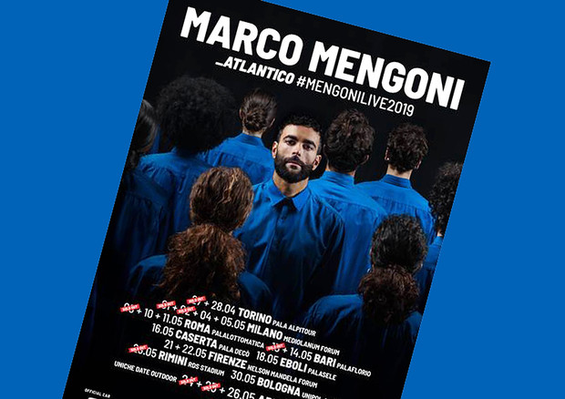 Seat al fianco di Marco Mengoni nel tour 2019 © Ansa