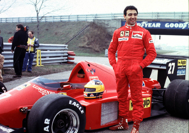 Michele Alboreto e la sua Ferrari © ANSA 