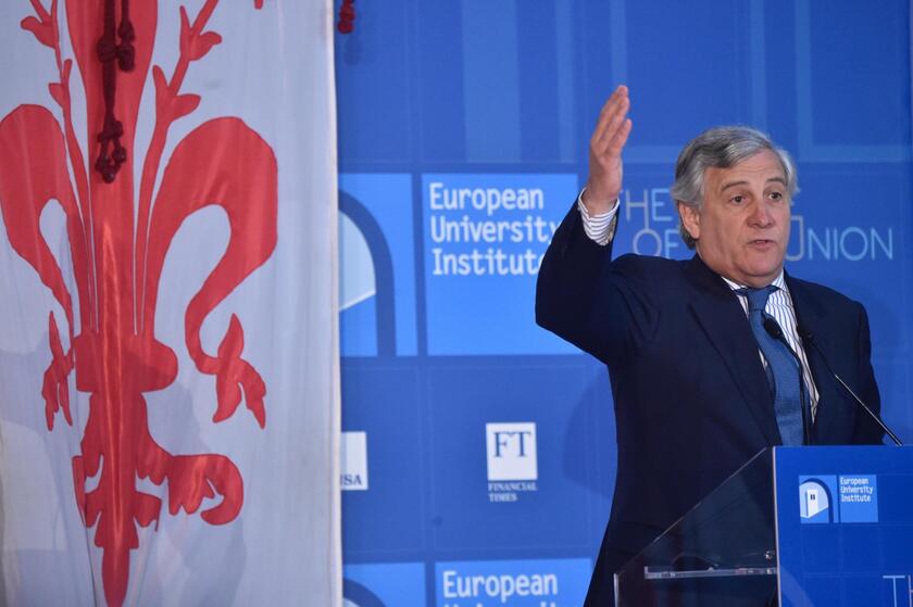 Antonio Tajani durante il suo intervento - RIPRODUZIONE RISERVATA
