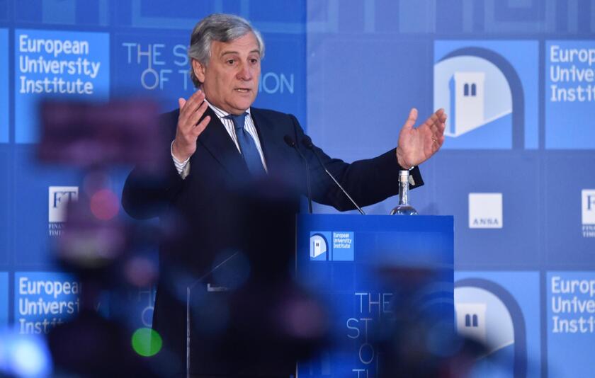 Antonio Tajani durante il suo intervento - RIPRODUZIONE RISERVATA