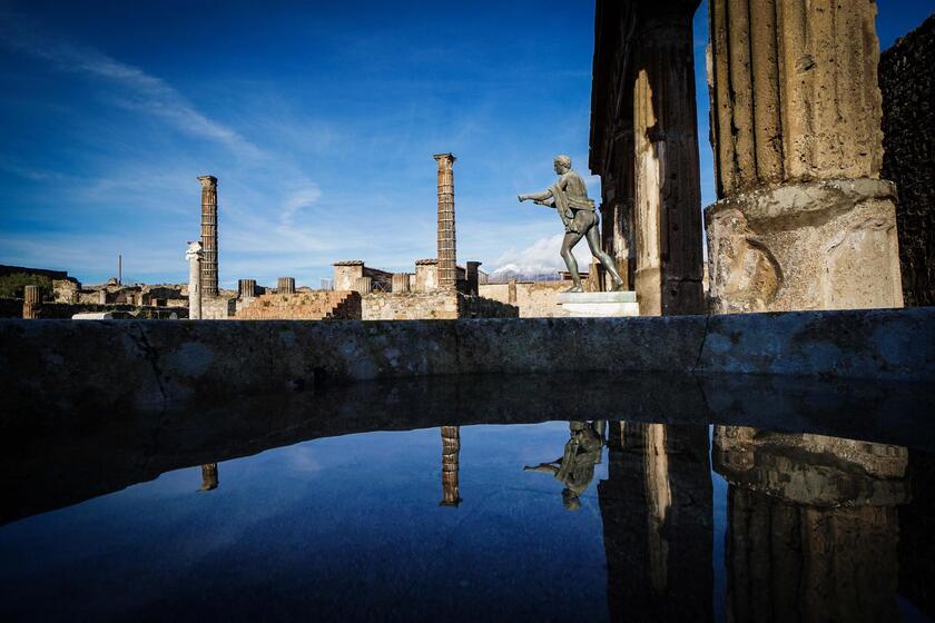 A view of the archaeological excavations of Pompeii after a rainfall - ALL RIGHTS RESERVED