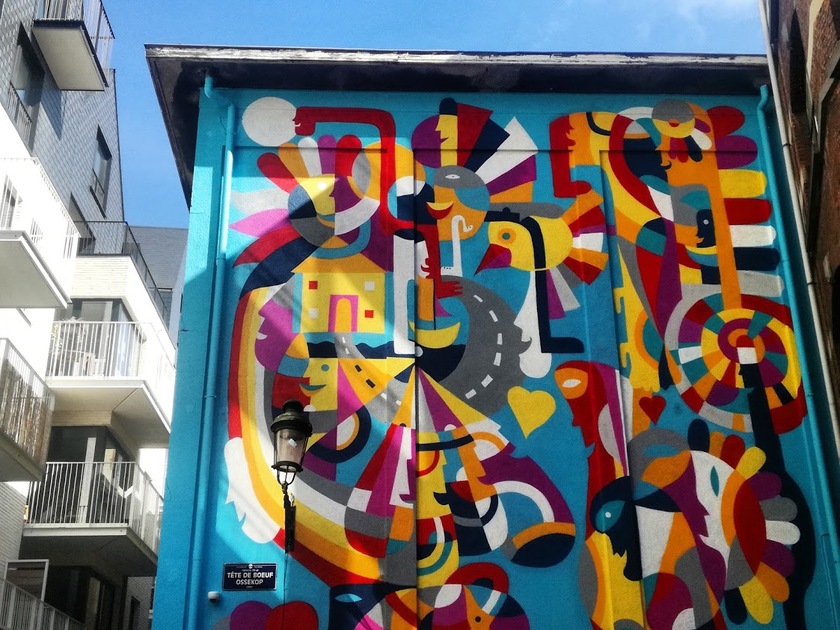 Murales Balcani Bruxelles, rue du Marché aux Peaux - RIPRODUZIONE RISERVATA