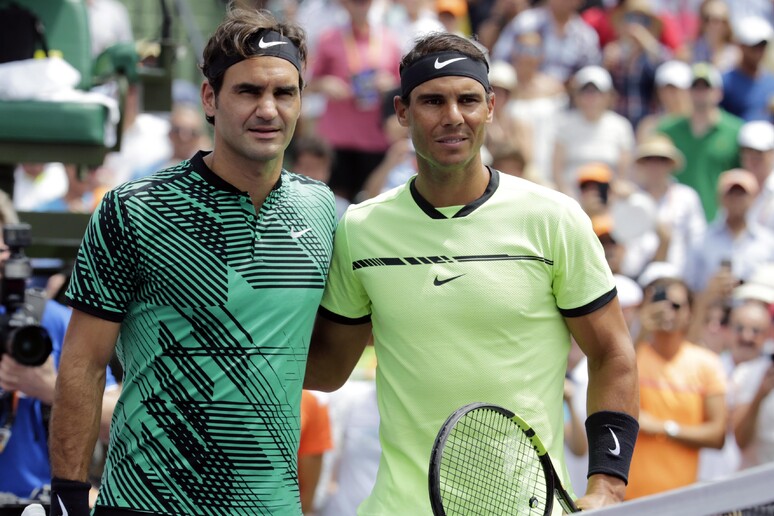 Roger Federer e Rafael Nadal © ANSA/AP