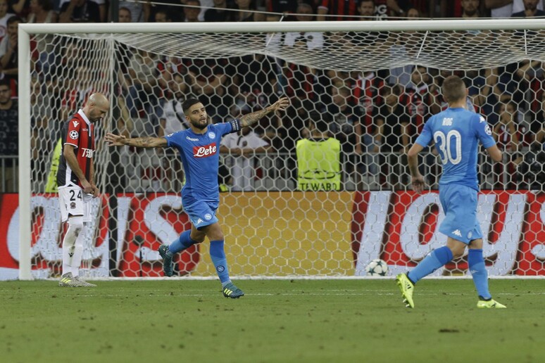 Champions: 2-0 al Nizza, Napoli alla fase a gironi © ANSA/AP