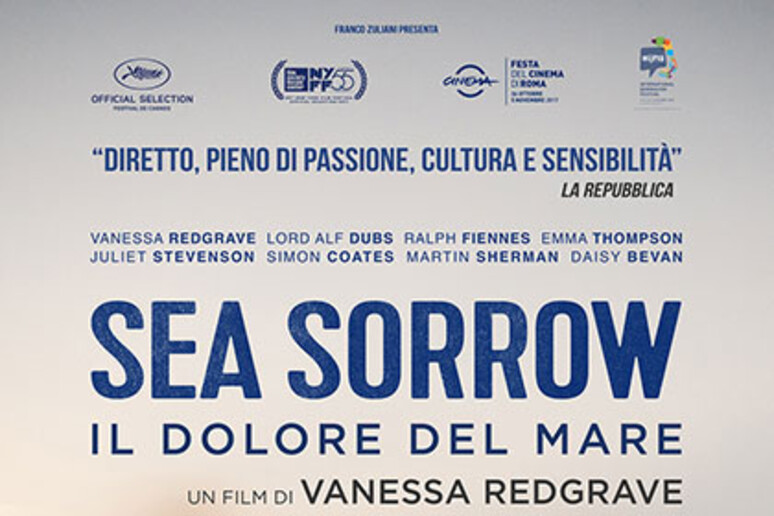la locandina del film Sea Sorrow di Vanessa Redgrave - RIPRODUZIONE RISERVATA