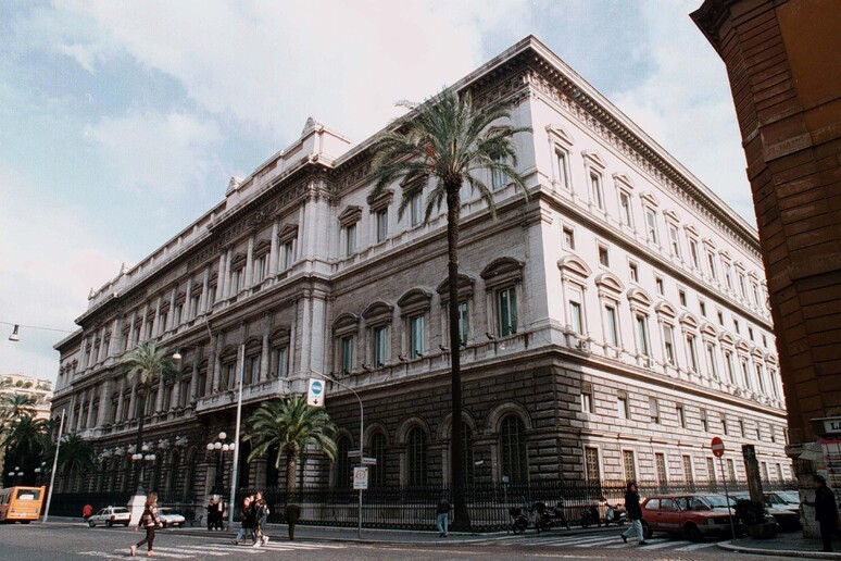 L 'esterno della sede centrale della Banca d 'Italia a Roma - RIPRODUZIONE RISERVATA