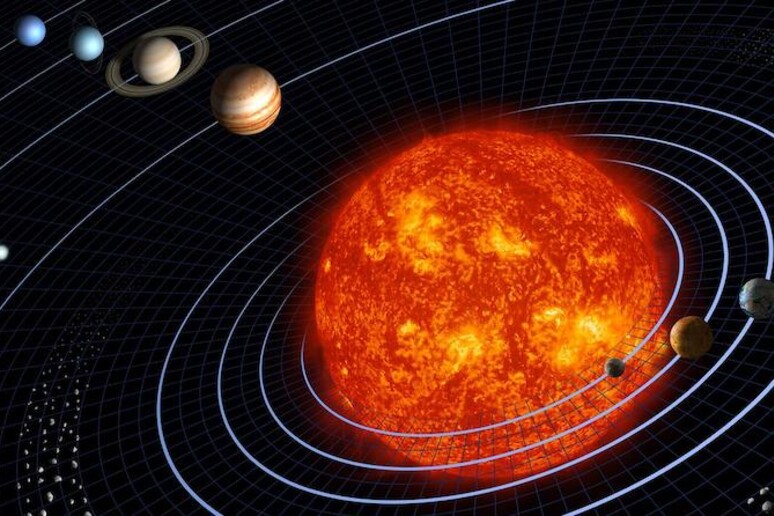 Rappresentazione artistica del Sistema Solare. Sulla destra i pianeti più interni (fonte: NASA) - RIPRODUZIONE RISERVATA