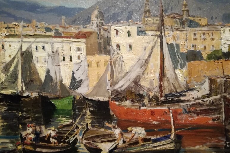 Dipinto  'Vecchio porto ' di De Maria Bergler - RIPRODUZIONE RISERVATA