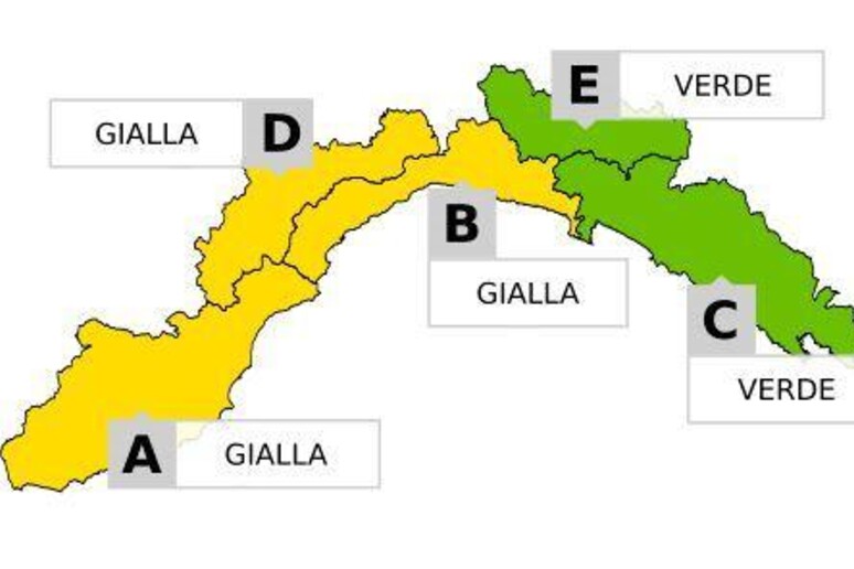 Allerta gialla in Liguria - RIPRODUZIONE RISERVATA