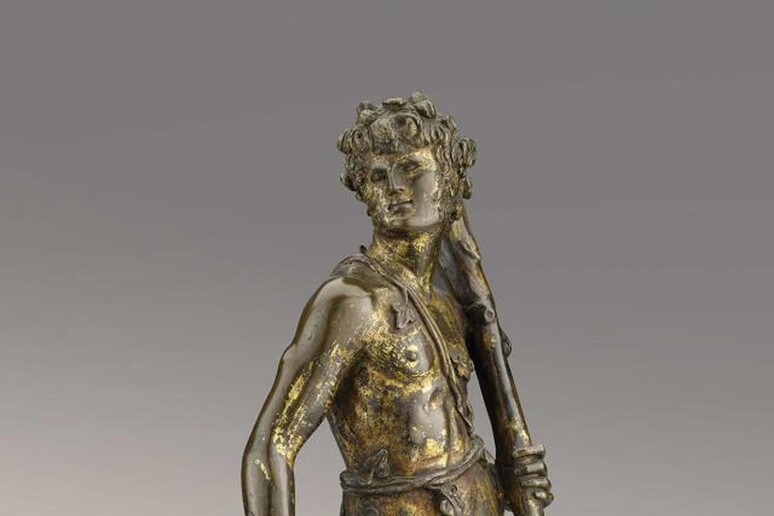 Bertoldo di Giovanni (ca. 1440-1491), Shield Bearer, early 1470s, gilded bronze, The Frick Collection - RIPRODUZIONE RISERVATA
