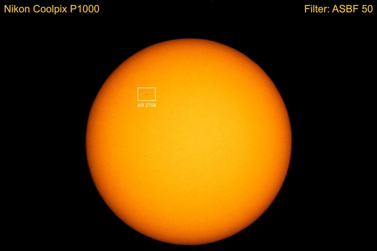 Il gruppo di macchie solari spie di un progressivo risveglio del Sole  (fonte: Mauro Messerotti, INAF, Università di Trieste) - RIPRODUZIONE RISERVATA