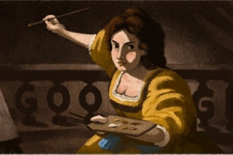 Google celebra con un doodle Artemisia Gentileschi - RIPRODUZIONE RISERVATA
