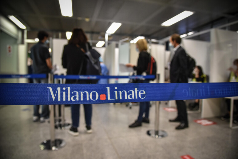 Test rapidi anti Covid19 obbligatori per i passeggeri del volo Alitalia Milano- Roma - RIPRODUZIONE RISERVATA