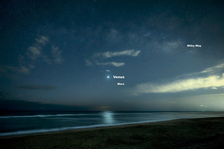 Nel cielo di giugno l 'incontro fra Marte e Venere (fonte: Diana Robinson, da Flickr) - RIPRODUZIONE RISERVATA