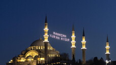 Mahya, Istanbul's writing in the sky for the Muslim's holy month of Ramadan