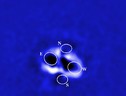 Le due coppie di cavità nell'ammasso di galassie RBS 797 osservato ai raggi X (fonte: NASA/CXC/Università di Bologna/F.Ubertosi) (ANSA)