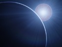 Rappresentazione artistica dell'esopianeta Kelt-9b e della sua stella (fonte: INAF/M. Galliani) (ANSA)