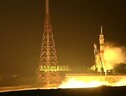 Il lancio della navetta russa Soyuz M23 (fonte: NASA TV) (ANSA)