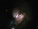 Oggetto trovato nell'universo attuale nel sistema Arp 299 (fonte: NASA, ESA, the Hubble Heritage Team (STScI/AURA)-ESA/Hubble Collaboration and A. Evans (University of Virginia, Charlottesville/NRAO/Stony Brook University)) (ANSA)