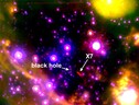 L’oggetto X/ in prossimità del buco nero Sagittarius A* (fonte: Anna Ciurlo/UCLA) (ANSA)