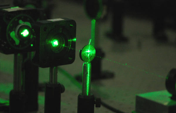 Laser metrologico nei laboratori dell'Inrim (fonte: INRIM)