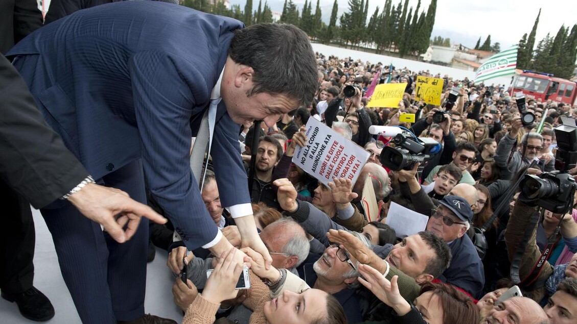 Renzi visits southern school - ALL RIGHTS RESERVED